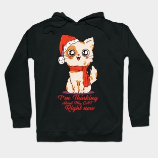 I'm thinging about my cat right now t-shirt Hoodie